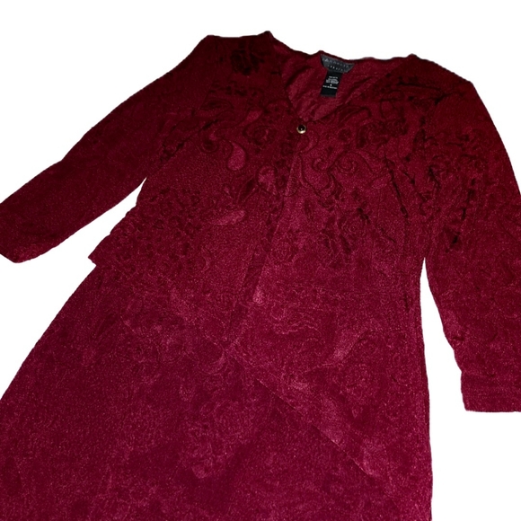 Connected Apparel Vintage Maroon Dress - Picture 3 of 4